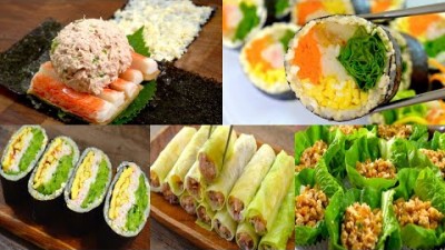 9가지 김밥, 쌈밥 레시피  간편식사, 점심, 저녁대용, 도시락용 다 좋아요 황금레시피 비법 대공개